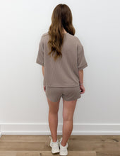Load image into Gallery viewer, Keep You Thinking SS Top &amp; Shorts Set in Mocha