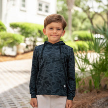 Load image into Gallery viewer, Burlebo Youth Performance Hoodie in Black Camo
