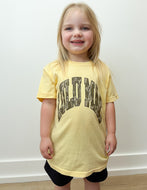 Lulu Mac YOUTH Bottomland Camo Logo SS Tee in Butter