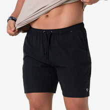 Load image into Gallery viewer, Burlebo 5.5" Athletic Shorts in Heather Black with Retro Duck Camo Liner