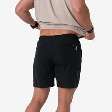 Load image into Gallery viewer, Burlebo 5.5" Athletic Shorts in Heather Black with Retro Duck Camo Liner
