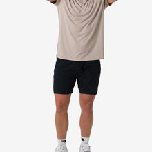Load image into Gallery viewer, Burlebo 5.5" Athletic Shorts in Heather Black with Retro Duck Camo Liner