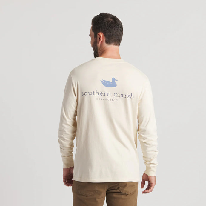 Southern Marsh Authentic LS Tee in Oatmeal