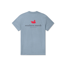 Load image into Gallery viewer, Southern Marsh Authentic SS Tee in Washed Sky Blue