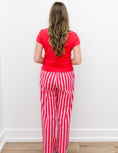 Load image into Gallery viewer, Lulu Mac PAST Stripe Pants in Red/Pink