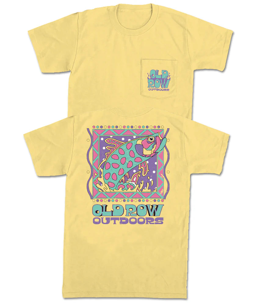 Old Row Outdoors 90s Fish SS Pocket Tee in Butter