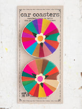 Load image into Gallery viewer, Natural Life Car Coaster Set Rainbow