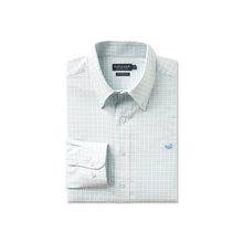 Load image into Gallery viewer, Southern Marsh Dyer Performance Gingham Dress Shirt in Light Blue