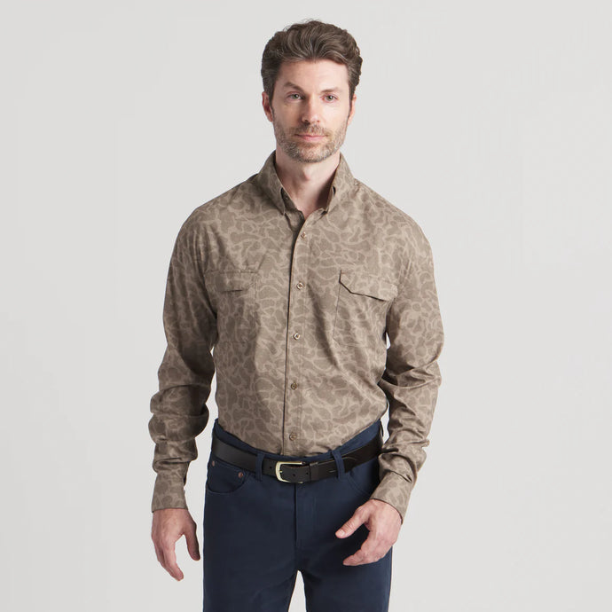 Southern Marsh Merida Mar Performance Shirt in Stone Brown Camo