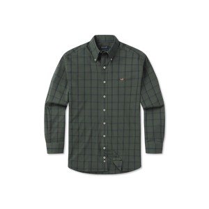 Southern Marsh Palmer Performance Dress Shirt Dark Olive & Navy