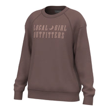 Load image into Gallery viewer, Local Girl Moon Cotton Crewneck in Rose