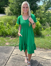 Load image into Gallery viewer, Adventure of a Lifetime Smocked Dress Green
