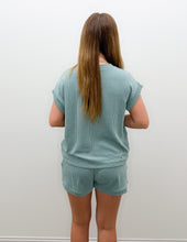 Load image into Gallery viewer, I See You Cap SS Top &amp; Shorts Set in Jade