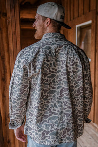 Burlebo Classic Deer Camo Cotton Twill Long Sleeve Button Up