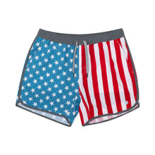 Load image into Gallery viewer, Burlebo Swim Trunks in Throwback USA