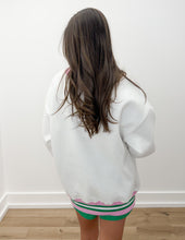 Load image into Gallery viewer, Lulu Mac Stitch Sweatshirt in White/Pink