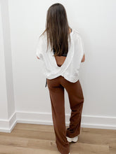 Load image into Gallery viewer, No Time Wide Leg Lounge Pants in Cocoa