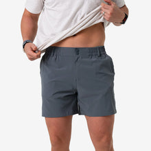 Load image into Gallery viewer, Burlebo 5.5" Everyday Shorts in River Rock Grey with Classic Deer Camo Pockets
