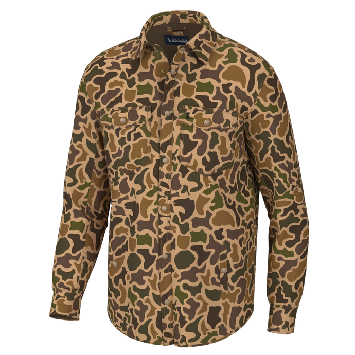 Local Boy Sportsman's Shacket in Old School Camo