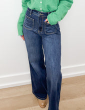 Load image into Gallery viewer, Be Ready Stretch High Rise Flare Jean in Dark Denim