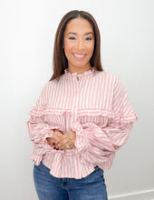 Load image into Gallery viewer, Time To Go Stripe Reversible Flowy Boho Top