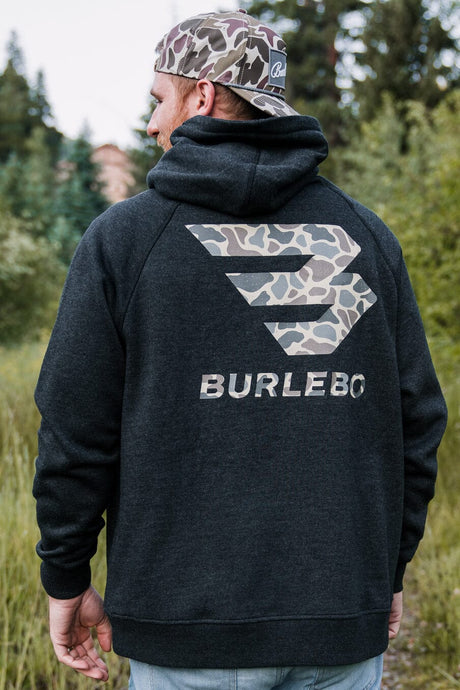 Burlebo Men's Camo Signature Logo Fleece Hoodie