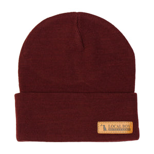 Local Boy Leather Label Beanie