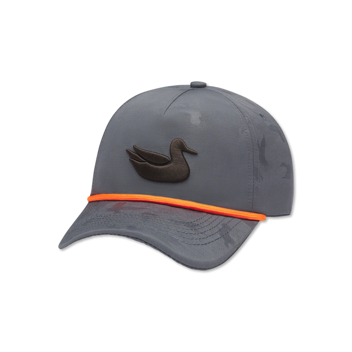 Southern Marsh Sabine Dark Gray Duck Camo Rope Hat