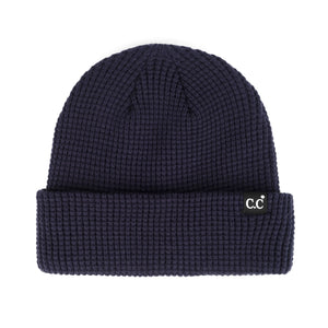 CC Waffle Knit Beanie Navy