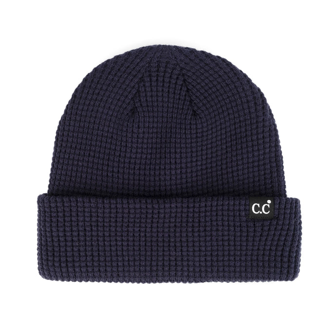 CC Waffle Knit Beanie Navy