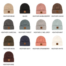 Load image into Gallery viewer, Heather Classic CC Beanie Heather Charcoal