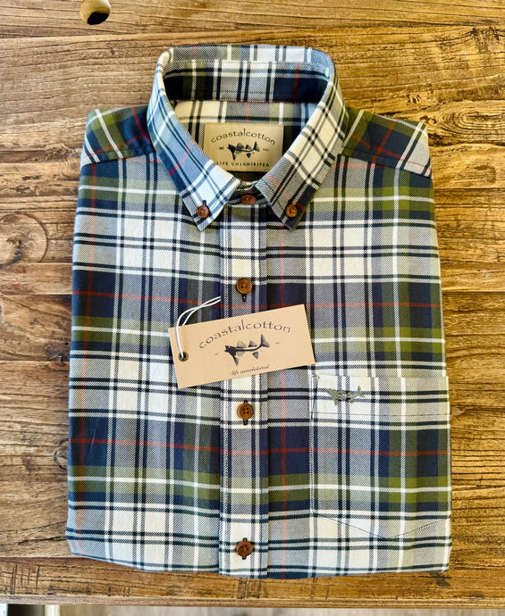 Coastal Cotton Ponderosa Pine Cotton Twill Woven Button Up