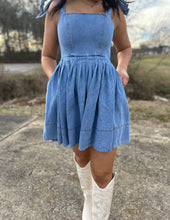 Load image into Gallery viewer, Halfway To Your Heart Denim Mini Dress