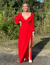 Load image into Gallery viewer, Deep in Your Love Maxi Dress Red