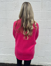 Load image into Gallery viewer, Save Me The Trouble Dolman Turtleneck Sweater Hot Pink