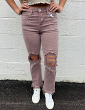 Load image into Gallery viewer, My Angel for Life High Rise Straight Jeans Mauve