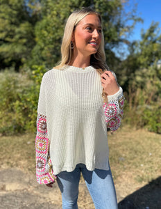When the Weather Changes Crochet Sleeve Sweater