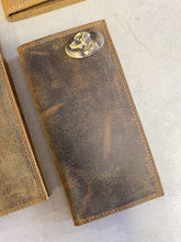 Load image into Gallery viewer, Vintage Tan Brass Lab Roper Wallet