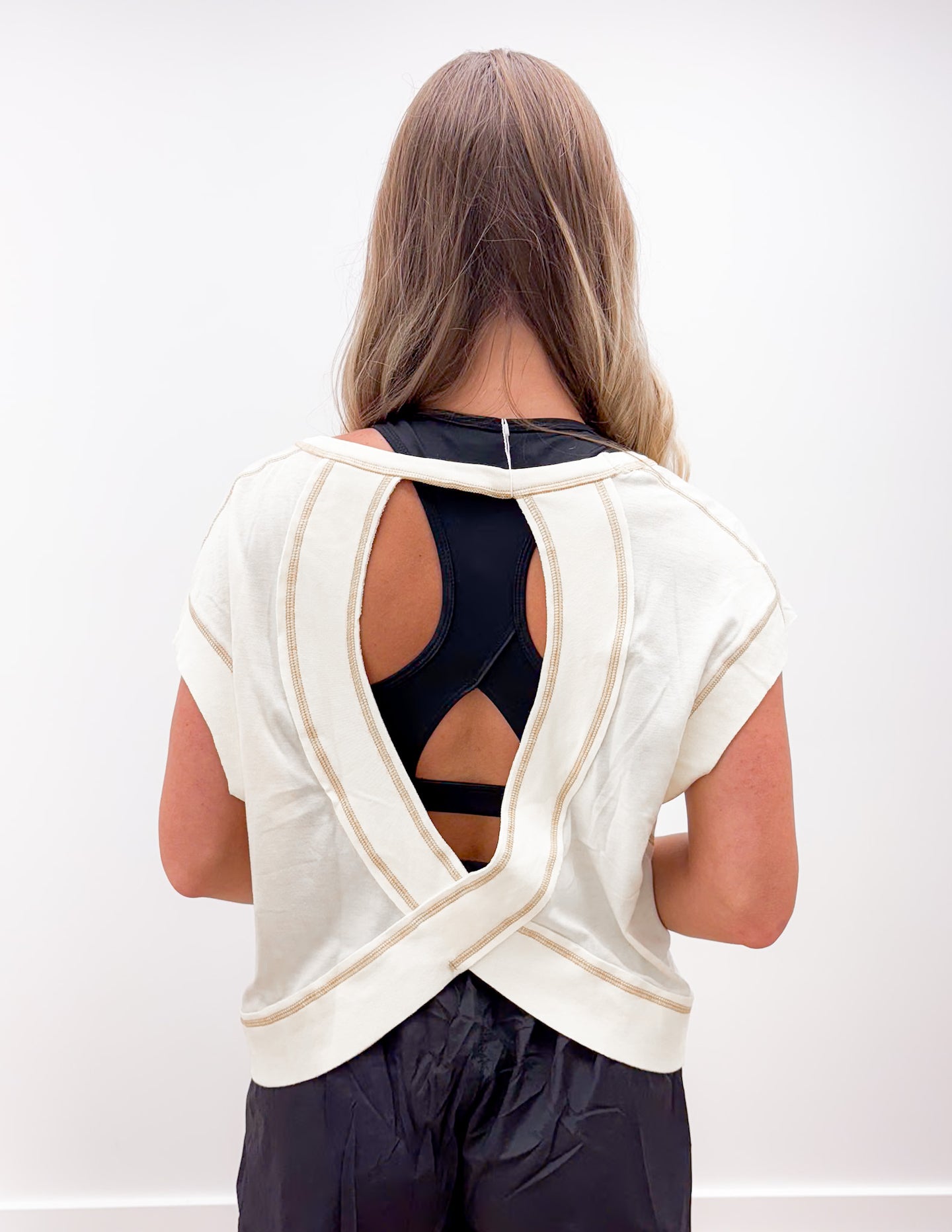 I've Been Changing Open Back Top in Beige