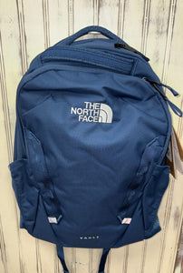 north face backpack blue and white The North Face Vault Backpack in Shady Blue/TNF White – Versatile Boutique