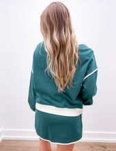 Load image into Gallery viewer, Time After Time Colorblock Pullover And Skort Set in Evergreen