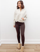 Load image into Gallery viewer, Long Live High Waist Crossover Leggings in Chocolate