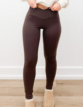 Load image into Gallery viewer, Long Live High Waist Crossover Leggings in Chocolate