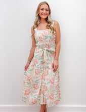 Load image into Gallery viewer, Darling Moment Floral Button Down Midi Dress