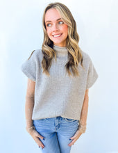 Load image into Gallery viewer, Cozy Conversations Mock Neck Sweater in H Mocha