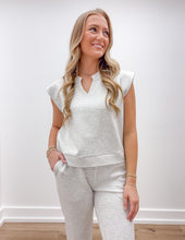 Load image into Gallery viewer, Southern Shirt Women&#39;s AstroKnit V Neck SS Top in Stone