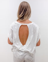 Load image into Gallery viewer, Fly With You Open Back Top in White