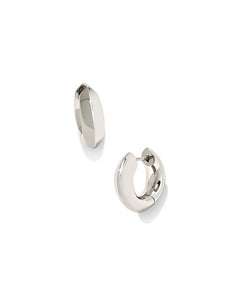 Kendra Scott Mikki Huggie Earrings Polished Silver