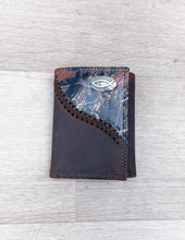 Load image into Gallery viewer, Fencerow Camo Trifold Christian Fish Wallet