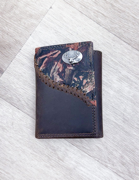 Fencerow Camo Trifold Buck Wallet